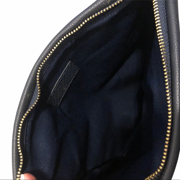 Gigi NY Fold over Navy Snakeskin Clutch - Picture 4 of 5